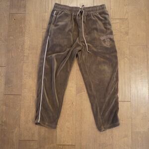 Sopranos Straight Leg Drawstring Velour Pants Brown Mens Size Medium
